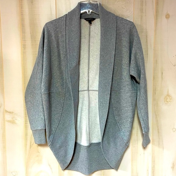 Banana Republic Gray Sweatshirt Material Open Cardigan Sz XS - Picture 1 of 5